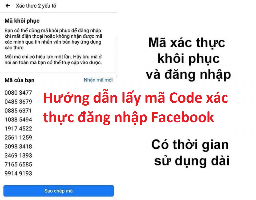 Huong dan lay ma Code xac thuc dang nhap Facebook